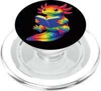 Colorato Axolotl libro di lettura - Carino Aesthetic Book Lover PopSockets PopGrip per MagSafe
