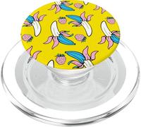 Colorato Banana Fragola Pop Art Pattern Frutta Blu Giallo PopSockets PopGrip per MagSafe