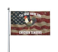 Colorato Bandiera da giardino I’ll Just Have The Chicken Tenders Flag Durevole Bandiera con occhielli in metallo 3x5 Ft per camere da letto,Spazi interni