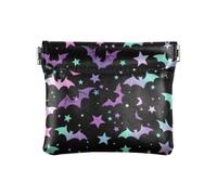 Colorato Bat Star Cool Halloween Moda Donne In Pelle Coin Purse Portatile Mini Cambiamento Portafoglio Tasca Moneta per gli Uomini Donne Viaggio monedero Chico para monedas