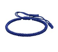 Colorato BLING Bracciale tibetano realizzato a mano, con nodo in corda regolabile, per uomini e donne TrG23, 18 cm, Rosso