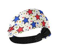 Colorato Blu Stelle Dot Blu Raffreddamento Assorbente Del Sudore Fascia Elastica per Tennis Uso quotidiano Basket Diademi para ni?as