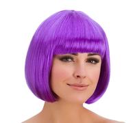 Colorato Bob Parrucche da Donna Corto con Frangia Accessorio Vestito