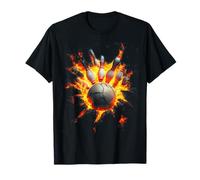 Colorato Bowling Gioco Giorno Bowling Flames Palla Maglietta