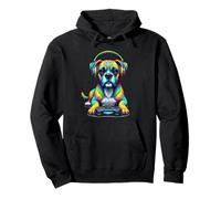 Colorato Boxer Video Game Gamer Dog Zoo Design Felpa con Cappuccio