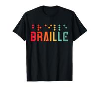 Colorato Braille Typography Design per l'accessibilità Maglietta