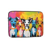 Colorato cane scarabocchio stampa 13 pollice cassa del computer portatile accessorio essenziale per il pendolarismo e l'uso dell'ufficio