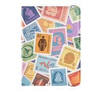 Colorato Carino Cartone Animato Francobolli Porta passaporto in pelle per le donne di viaggio per il viaggio Vaccino Custodia Protettiva Titolare della Carta Del Passaporto