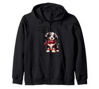 Colorato Carino San Valentino Puppy Love Felpa con Cappuccio