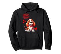 Colorato Carino San Valentino Puppy Love Felpa con Cappuccio