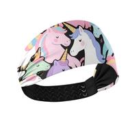 Colorato Cartoon Animal unicorni antiscivolo fasce per capelli per le donne Capelli elastici per lavare il viso Uso quotidiano Corsa Corsa