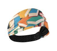 Colorato Cartoon Cute Book no slip sudore fasce per le donne Fascia elastica sudore per escursioni Allenamenti Athletic Sports bandas para el sudor