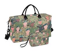 Colorato Cartoon Soldato Esercito Borsa da Viaggio Decorativa Borsa da Viaggio Tote Gym Bag con Cinghia Regolabile per Viaggi Grande Capacità Maletines para Mujer de