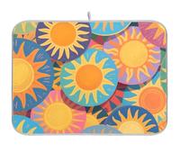 Colorato Cartoon Sun Cucina controsoffitto stuoia Stuoia di cucina stuoie di asciugatura per piatti di grandi dimensioni 18 x 24