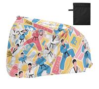 Colorato Cartoon Taekwondo Carino Impermeabile Bike Covers Outdoor con Fori di Blocco Anti Polvere Pioggia Neve Deposito UV Copertura Bici Elettrica Adatto per la maggior parte dei kit para