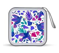 Colorato Colibri Colibrì Divertente CD Case Holder Organizer 40 Capacità DVD Collection Storage Bag Portafoglio per Auto Casa Viaggio