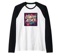 Colorato Contro Attacco Costume Maglia con Maniche Raglan