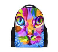 Colorato Cool Cat Pittura Di Viaggio Portatile Zaino Di Scuola Libro Di Animale Kitty Causale Daypack All'Aperto Business Escursionismo Zaini Campeggio Borse A Spalla Per Studenti Donne Uomini