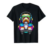 Colorato Coton de Tulear Videogioco Gamer Dog Zoo Design Maglietta
