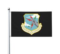 Colorato Decorazione esterna Shield of The USAF Strategic Command Flag Festivo Bandiera in poliestere 3x5 Ft per camere da letto,Feste e celebrazioni