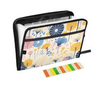 Colorato Dente di Leone Fiore Moderno Stile Scandinavo Cartella con Tasca 13 Tasche A4 Formato Lettera con Chiusura a Cerniera per Archiviazione Documenti Espansione File Organizer tappeti de