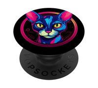 Colorato Devon Rex Space Astronauta Pixie Cat PopSockets PopGrip Adesivo