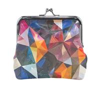 Colorato diamanti pittura a olio piccolo portamonete in pelle conveniente cambio borsa con chiusura per uomo donna viaggio