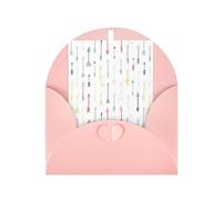 Colorato Disegnato A Mano Arte Con Frecce Stile Boho Cartoline di Auguri Organizzatore Espositore Bianco All'interno Biglietti di Compleanno Partito