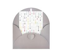Colorato Disegnato A Mano Arte Con Frecce Stile Boho Cartoline di Auguri Organizzatore Espositore Bianco All'interno Biglietti di Compleanno Partito