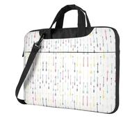 Colorato Disegnato A Mano Arte Con Stile Boho Frecce Laptop Bag Business Computer Portatile Unisex Spalla Messenger Cartella Indietro Scuola Stagione, Nero , 15.6 inch