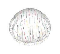 Colorato Disegnato A Mano Arte con Stile Boho Frecce Stampa Doppio Strato Impermeabile Cuffia Da Doccia Donne Uomini Riutilizzabili Bagno Capelli Caps Fascia Elast
