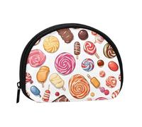 Colorato dolce lecca leccake-Donut, mini borsa portatile a forma di conchiglia, piccolo portamonete portamonete