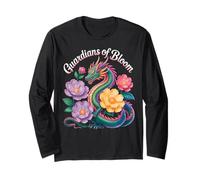 Colorato Drago Guardiani di Bloom Fantasy Floral Design Maglia a Manica