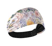 Colorato e Bella Daisy Flowers Raffreddamento Sport Fasce per le donne Elastiche fasce per il sudore per uso quotidiano Ciclismo basket cintas para el cabello de mujer