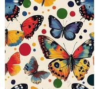 Colorato Farfalla Carta da Parati Autoadesiva 0.4x10 m Graffiti Fiori Pellicola Adesiva per Mobili Impermeabile Carta Adesivo Ispessita Opaco Sticker per Muro Cucina Armadio Cassetto e Scaffali