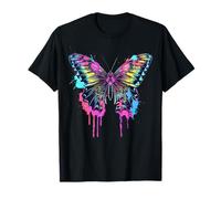 Colorato Farfalla Psichedelica Arte Trippy Vaporwave Cosmic Maglietta