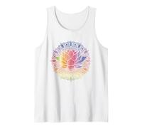 Colorato Fiore di Loto Floreale Geometria Mandala Canotta