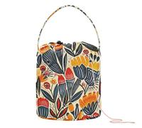 Colorato Fiore Folk Art Craft Bag Portatile Uncinetto Accessori per Aghi Holder bolsas para hilos de Crochet