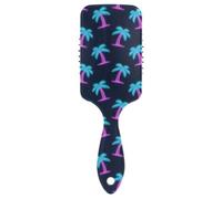 Colorato Fluorescente Neon Beach Coconut Trees spazzole lisce per le donne nere Progettato cuoio capelluto massaggiatore spazzola per capelli spessi con manico ergonomico cepillo para definir rizos