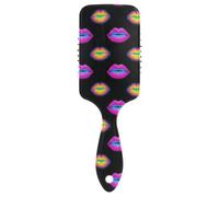 Colorato Fluorescente Neon Labbra antistatico cuoio capelluto massaggiatore crescita dei capelli Progettato cuoio capelluto massaggiatore spazzola per la crescita dei capelli con manico ergonomico