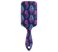 Colorato Fluorescente Neon Maturo Femminile amichevole capelli districante Progettato cuoio capelluto massaggiatore spazzola per capelli fini con manico ergonomico cepillo para cabello