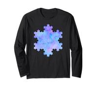 Colorato Fractal Koch Fiocco di Neve Geometria Forme Mania Maglia a Manica