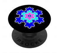 Colorato Fractal Koch Fiocco Di Neve Modello Forme Mania PopSockets PopGrip Adesivo