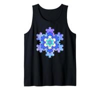 Colorato Fractal Koch Fiocco di Neve Modello Luminoso Forme Mania Canotta