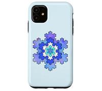 Colorato Fractal Koch Fiocco Di Neve Modello Luminoso Forme Mania Custodia per iPhone 11