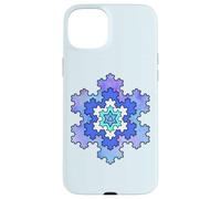 Colorato Fractal Koch Fiocco Di Neve Modello Luminoso Forme Mania Custodia per iPhone 15 Plus