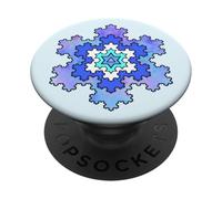 Colorato Fractal Koch Fiocco Di Neve Modello Luminoso Forme Mania PopSockets PopGrip Adesivo