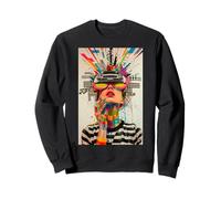 Colorato Futuristico Astratto Geometria Colori Audaci Pop Art Felpa