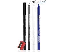 Colorato Gel Glitter eyeliner matite penna set, 3 pezzi Eyeliner impermeabile Labbra Liner Ombra d'occhio Matite sopracciglia Pen Eye Makeup (01#+22#+24#)
