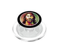 Colorato Gesù Cristo Immagine Viso Cristiano Signore Salvatore Dio PopSockets PopGrip per MagSafe